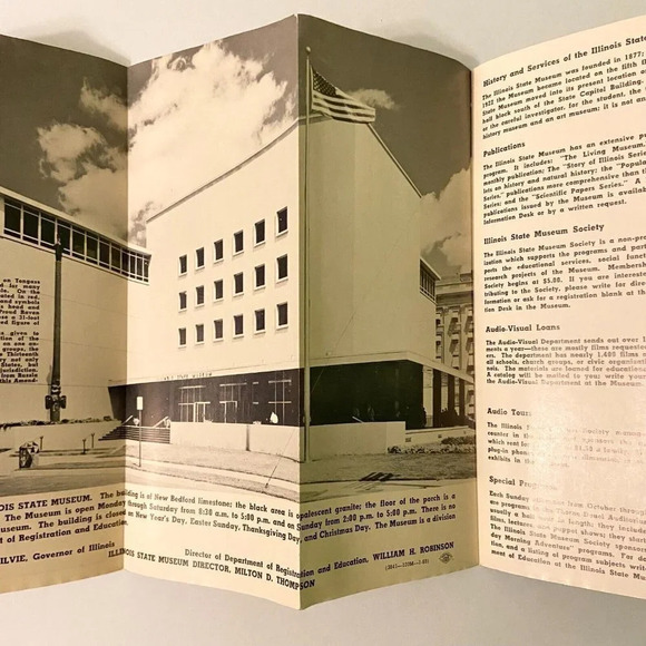 Vintage Illinois State Museum Travel Brochure Heart of Lincoln Land Postcard - Picture 8 of 16